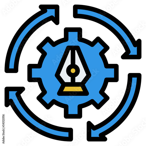 design cycle design thinking practical process knowledge icon