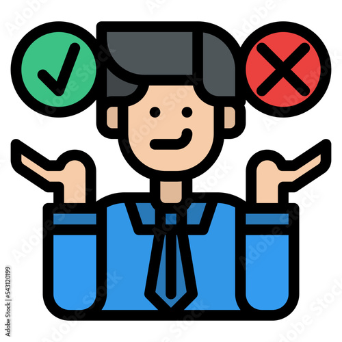 make a decision design thinking practical process knowledge icon