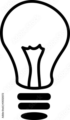 light off and light on lightbulb glowing and turned off electric light bulb simple black outline vector icon.eps