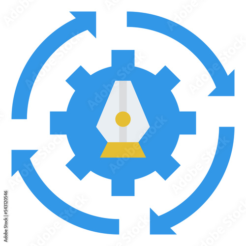 design cycle design thinking practical process knowledge icon