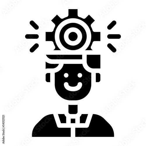 head design thinking practical process knowledge icon