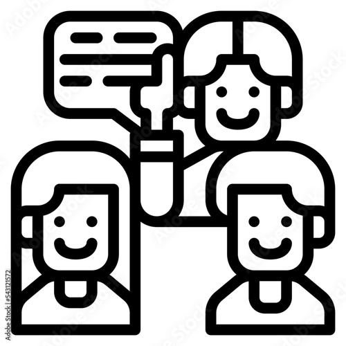 discussion design thinking practical process knowledge icon