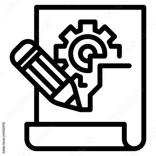 sketch design thinking practical process knowledge icon
