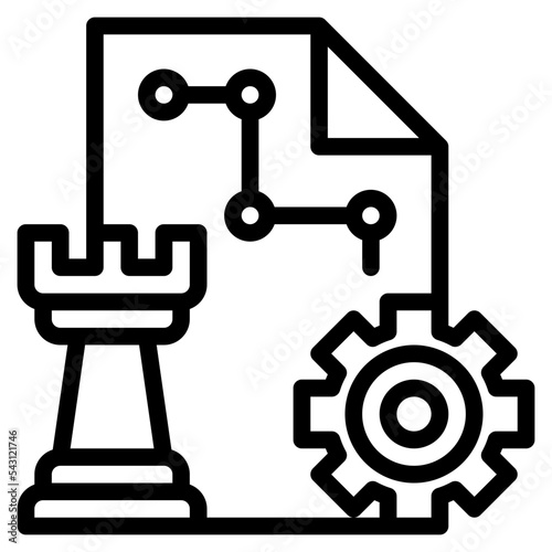 strategy design thinking practical process knowledge icon