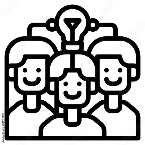 brainstorm design thinking practical process knowledge icon