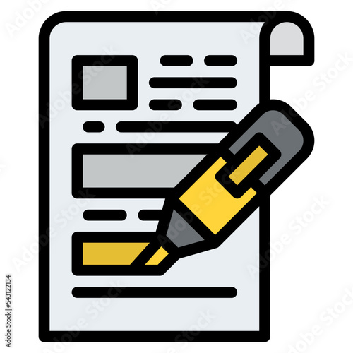 highlight content publishing copywriting blog posts icon
