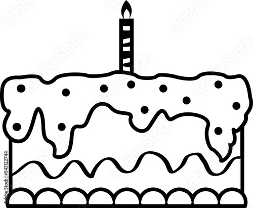 birthday cake decoration element illustration