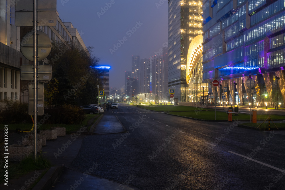 Naklejka premium street at night