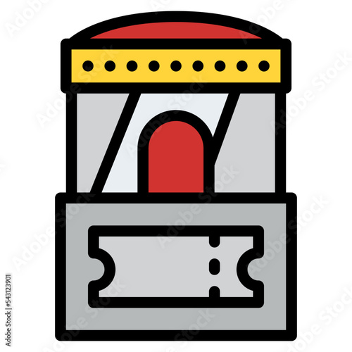 box office movie cinema entertain free time icon