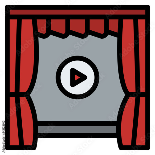 cinema movie cinema entertain free time icon