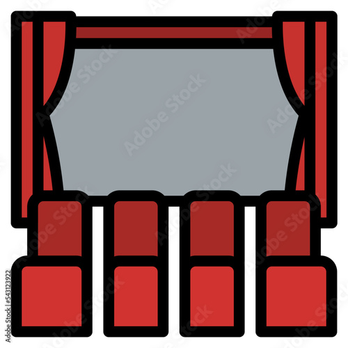 cinema movie cinema entertain free time icon
