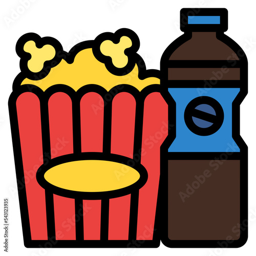 combo movie cinema entertain free time icon