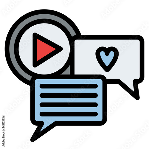 comment movie cinema entertain free time icon