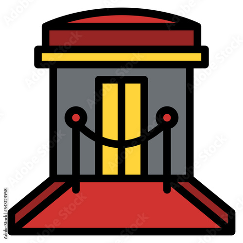 entrance movie cinema entertain free time icon