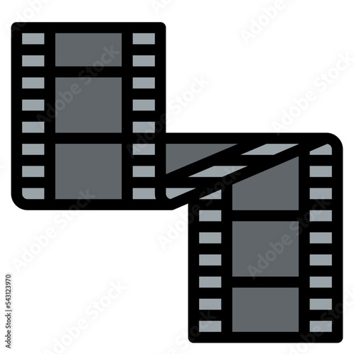 film movie cinema entertain free time icon