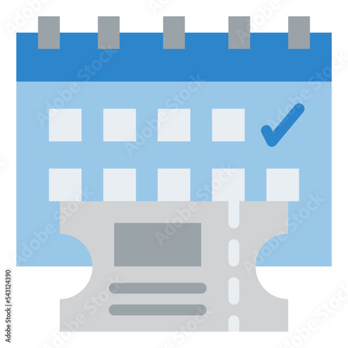 booking movie cinema entertain free time icon