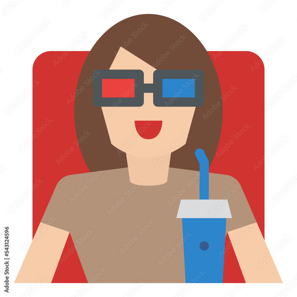 watching movie cinema entertain free time icon watching movie cinema entertain free time icon