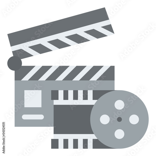 movie clapperboard movie cinema entertain free time icon