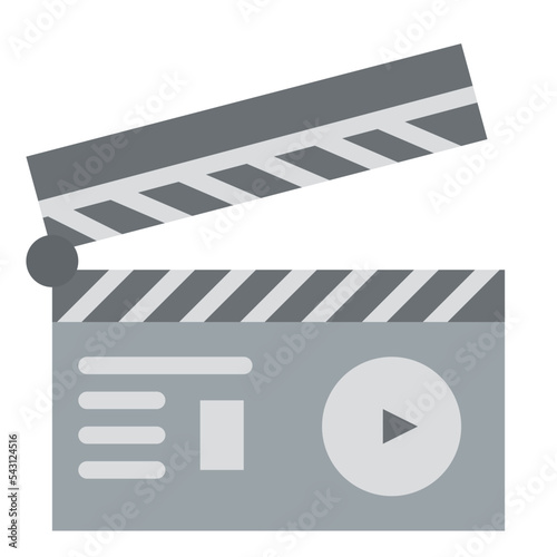 movie clapperboard movie cinema entertain free time icon