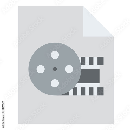 movie file movie cinema entertain free time icon