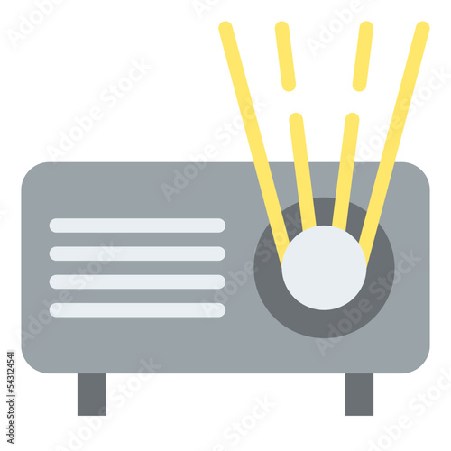 projector movie cinema entertain free time icon