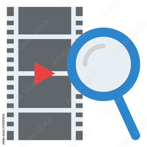 search movie cinema entertain free time icon