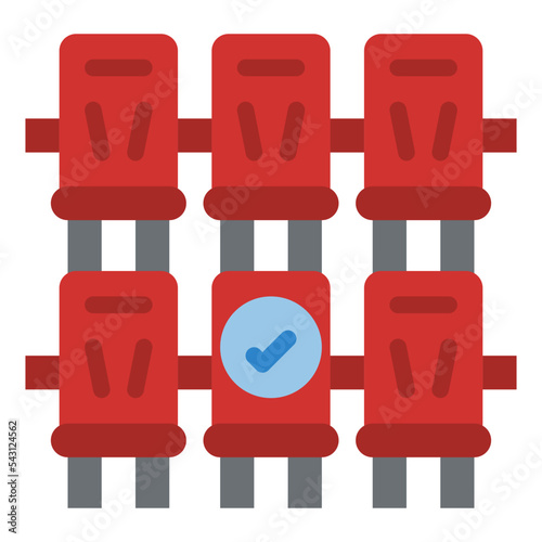 seat movie cinema entertain free time icon