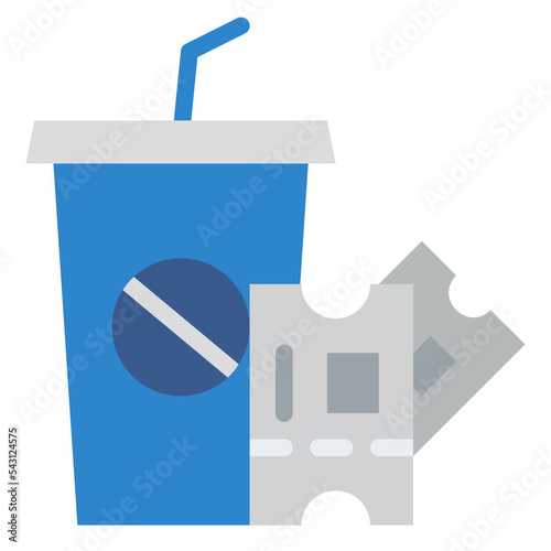 ticket movie cinema entertain free time icon