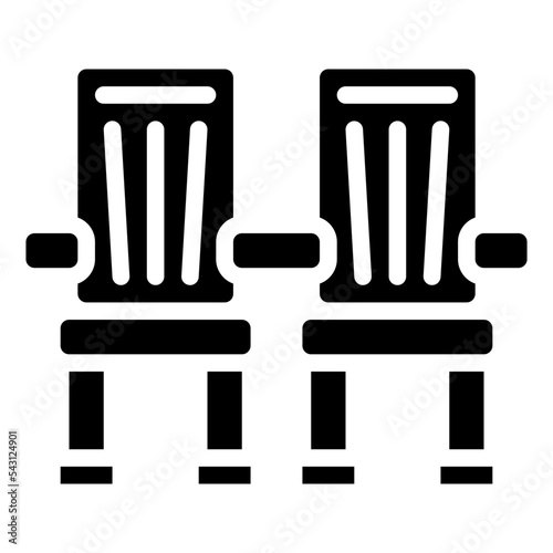 couple seat movie cinema entertain free time icon
