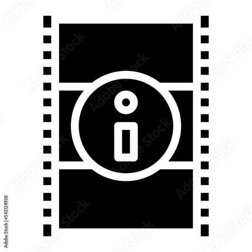 info movie cinema entertain free time icon