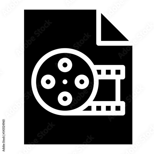 movie file movie cinema entertain free time icon