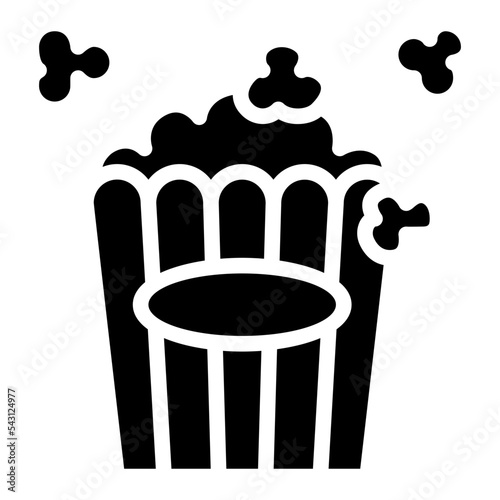 popcorn movie cinema entertain free time icon