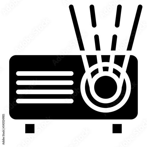 projector movie cinema entertain free time icon