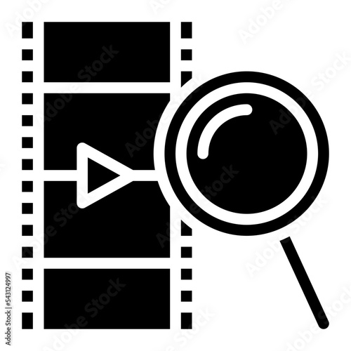 search movie cinema entertain free time icon