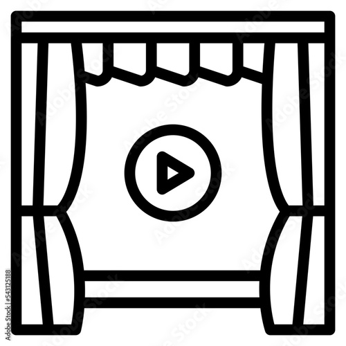 cinema movie cinema entertain free time icon