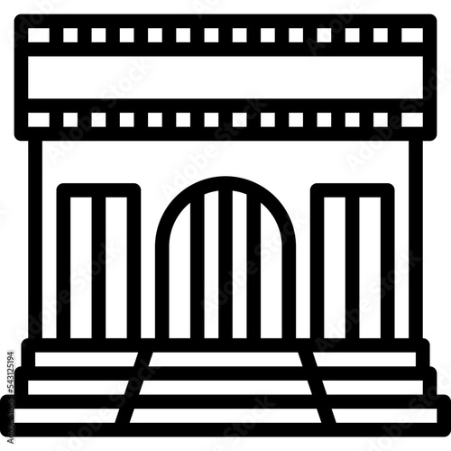 cinema movie cinema entertain free time icon