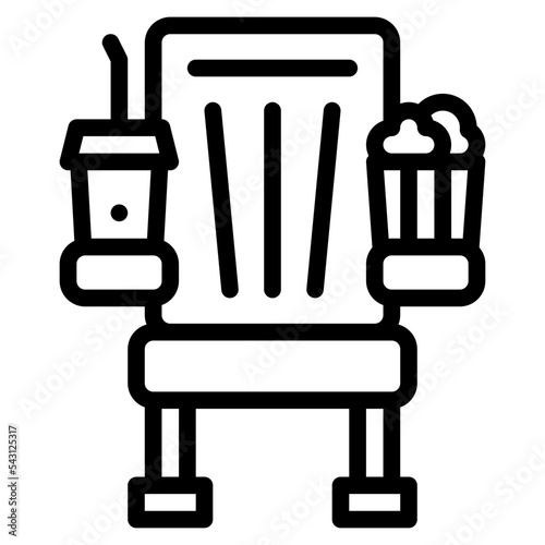 seat movie cinema entertain free time icon