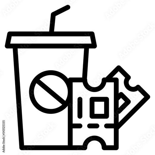 ticket movie cinema entertain free time icon