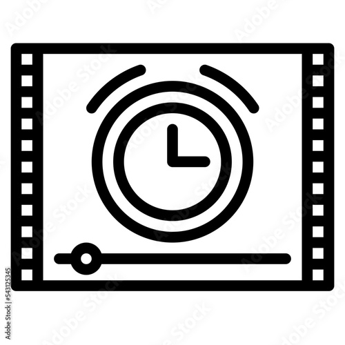 timing movie cinema entertain free time icon