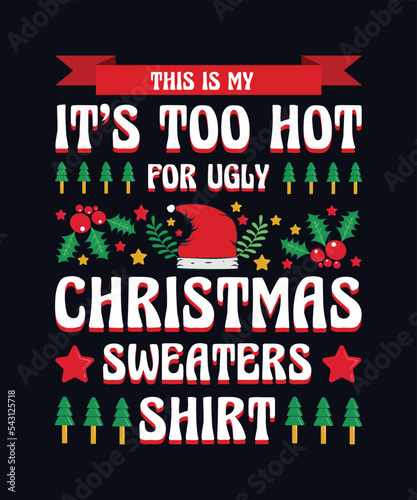 Merry Christmas typography design concept