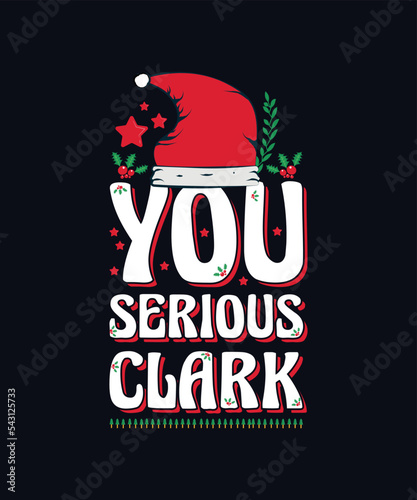 You serious Clark typography design