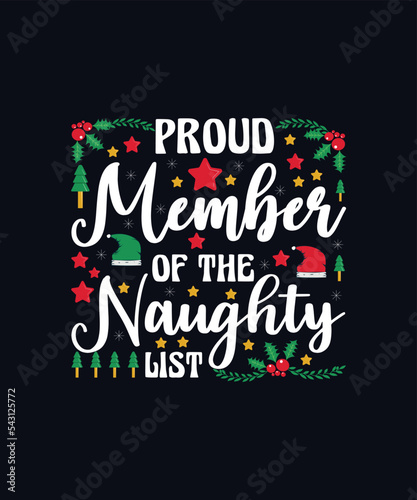 Unique style modern Christmas typography design