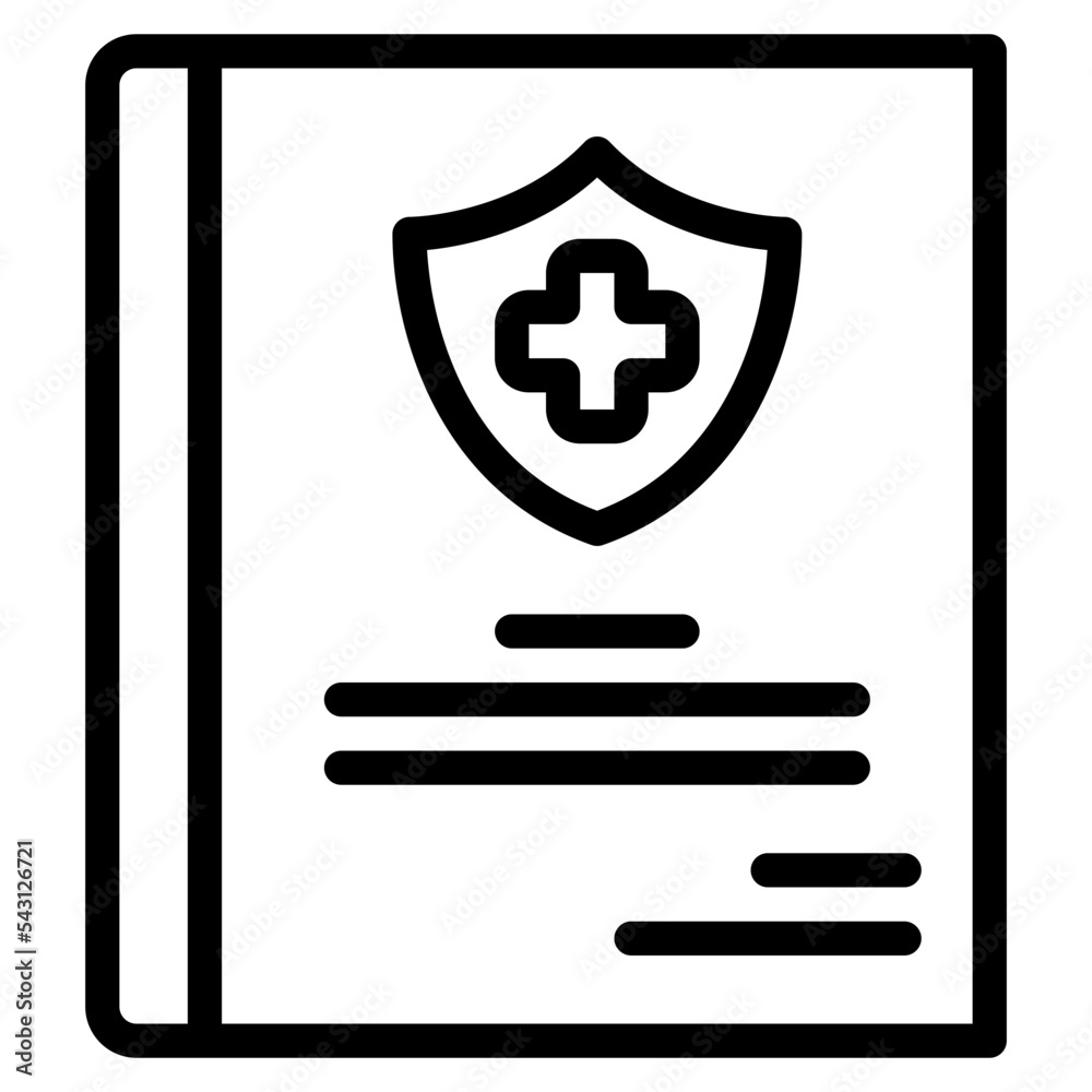 Fototapeta premium insurance document icon