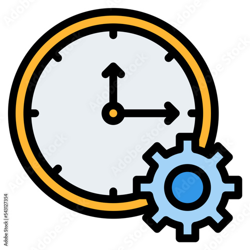setting date time schedule icon
