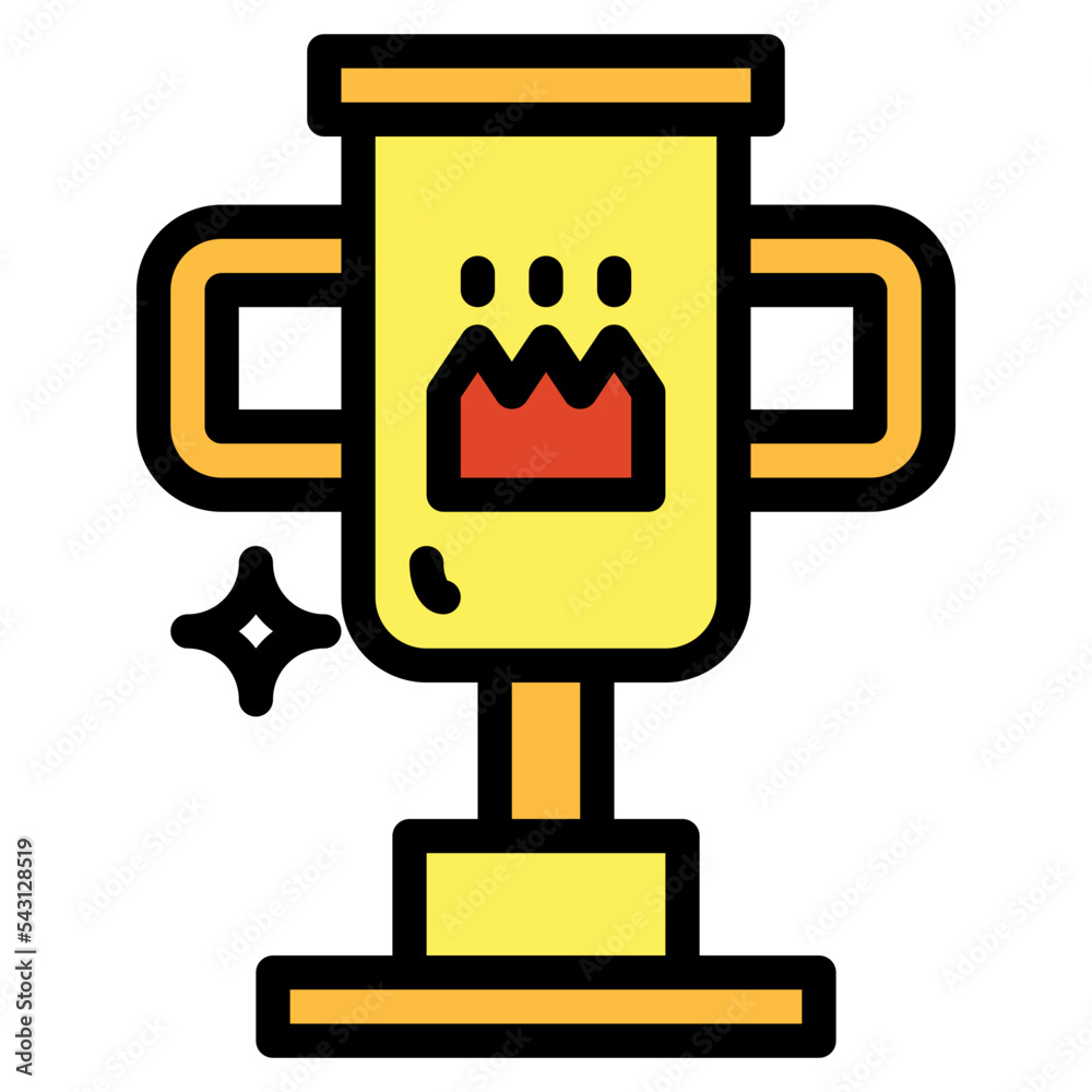 trophy filled outline icon style trophy filled outline icon style