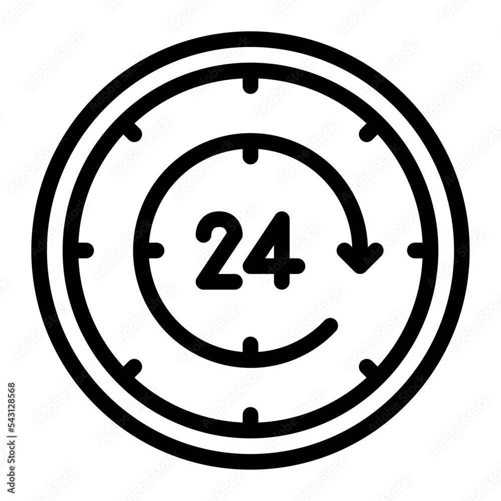 24 date time schedule icon Stock Vector Adobe Stock