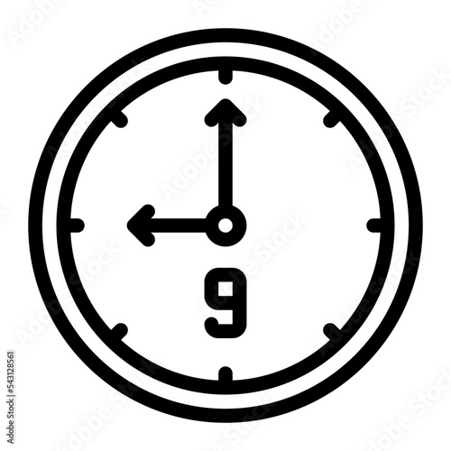 9am date time schedule icon