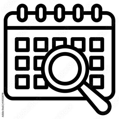 searching date time schedule icon