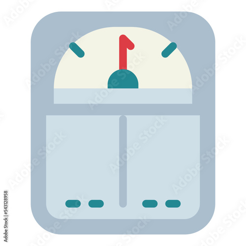 weighing scale flat icon style