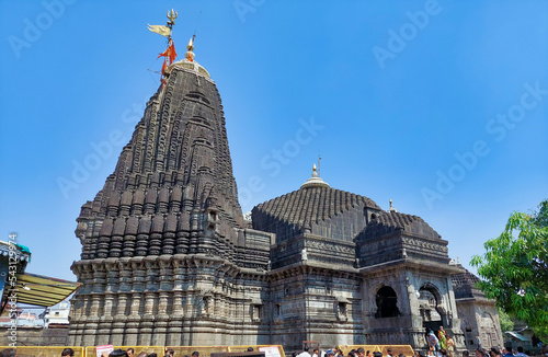 Black stone building of Trimbakeshwar Shiva Jyotirlinga or Jyotirling Temple